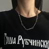 "European & American Double-Layer Love Necklace: Hip-Hop Inspired Long Sweater Chain for Women"