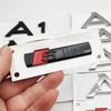 3D ABS Chrome Black Logo S Line A1 A2 A3 A4 A5 A6 A7 A8 Emblem Badge Car Decal For B Sline Sticker Decorative Accessories