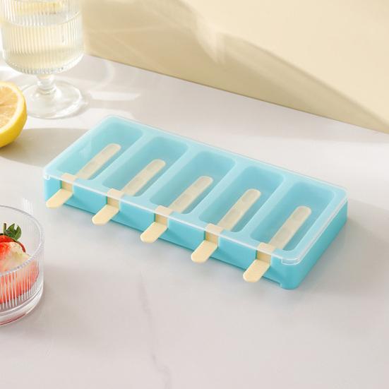 Eisform, Stapelbarer Eis am Stiel Hersteller mit Deckel, BPA-Freie Leicht zu Lösende Plastik Eis am Stiel Form für Selbstgemachten Joghurt