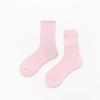 Women's Colorful Cotton Mid-Calf Socks: Korean & Japanese Candy Colors, Scrunch Style, Trendy for Autumn/Winter