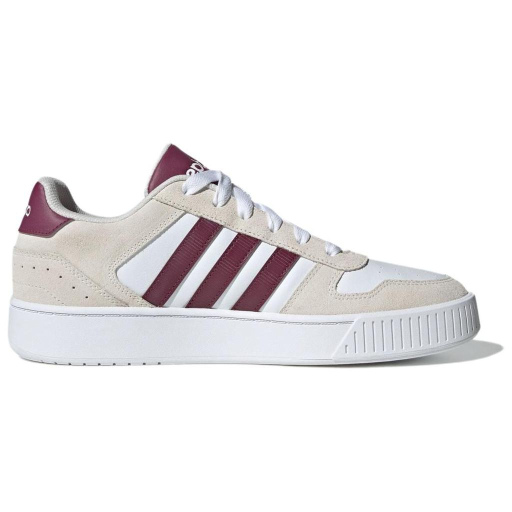 Adidas Synthetic Leather, Split Cow Leather Low top Skateboard Shoes Unisex White Brown JR8324