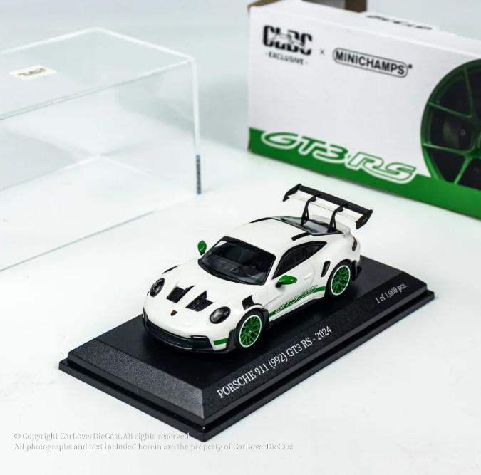 MINICHAMPS 1/64 Porsche 911 (992) GT3 RS Die-Cast Car Model Simulation Static Display Cars Collection Alloy Cars Model Boy Gift
