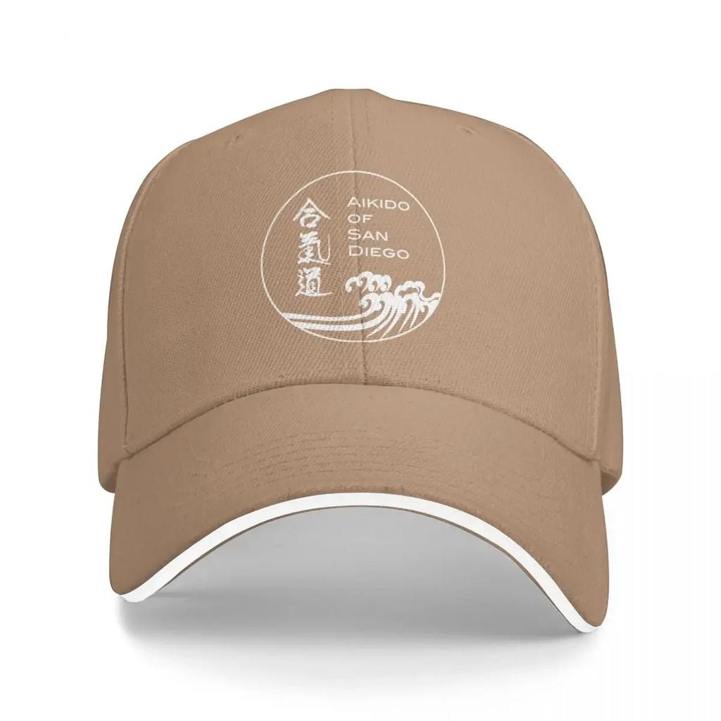 Aikido of San Diego - White Baseball Cap Custom Cap fashionable western Hat Luxury Woman Men's
