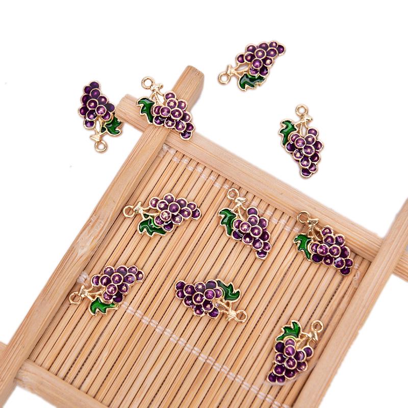 

10 шт./лот сплав эмаль виноград фрукты подвески подвески ремесло Diy ювелирные изделия