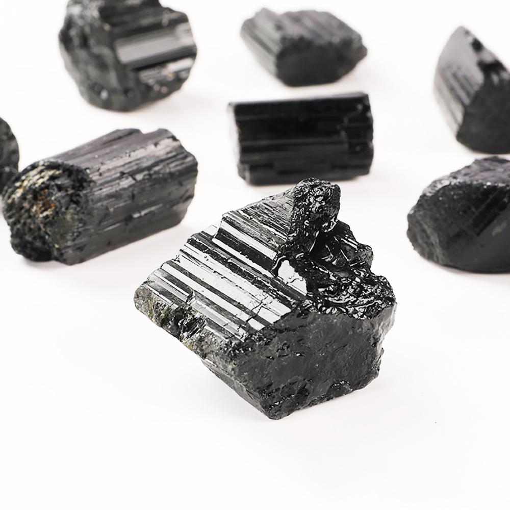 Natural Black Tourmaline Raw Ore Stone Irregular Shape Tourmaline Mineral Specimen Healing Stone Crystal Rocks Collection Gift