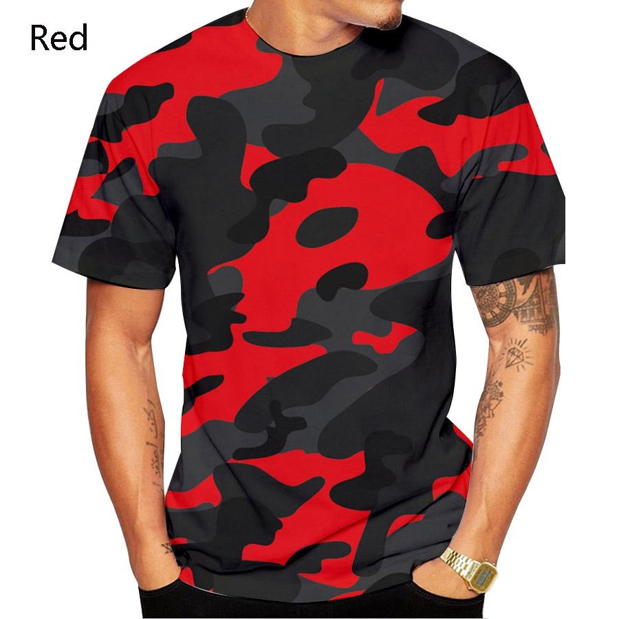 

Summer New Men Casual Fashion Camouflage Printing 3D T-Shirt Short Sleeve Tops 6XL