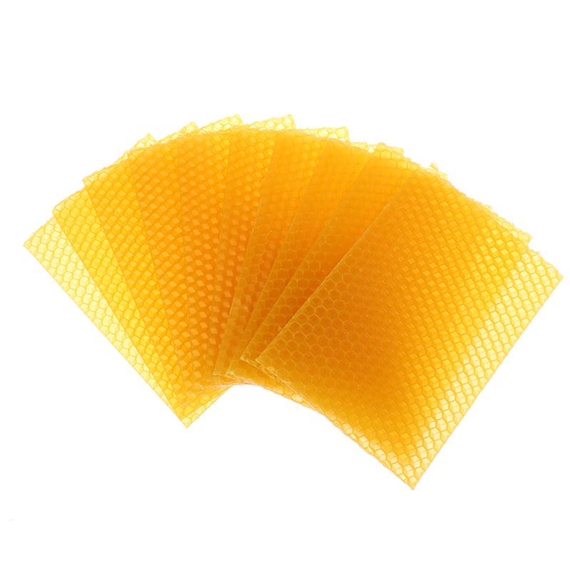 10 Stück Bienenwachsblätter Kerzenherstellung Bastelsets Honigkerzen Bienenwachs Waben Bienenzucht Foundation Sheets