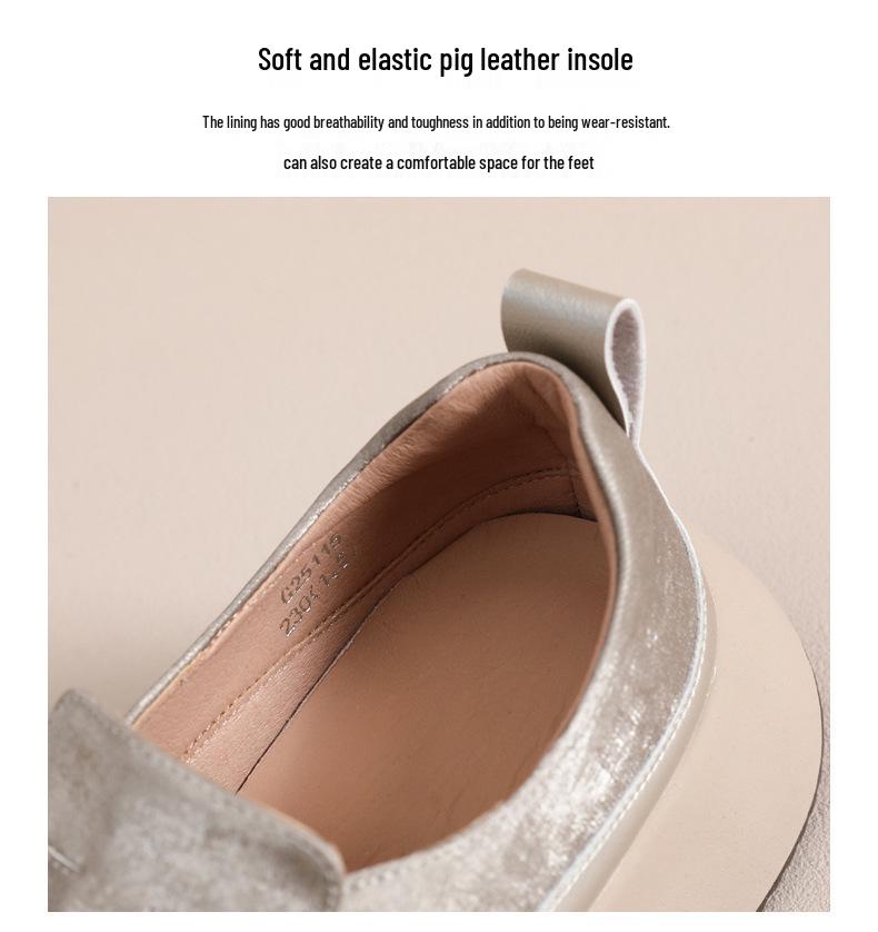 Women's Retro Leather Slip-On Sneakers - Breathable Spring/Summer Casual Low-Cut Shoes