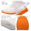 High rain shoes men's and women's white food hygiene boots rain boots water shoes rubber shoes