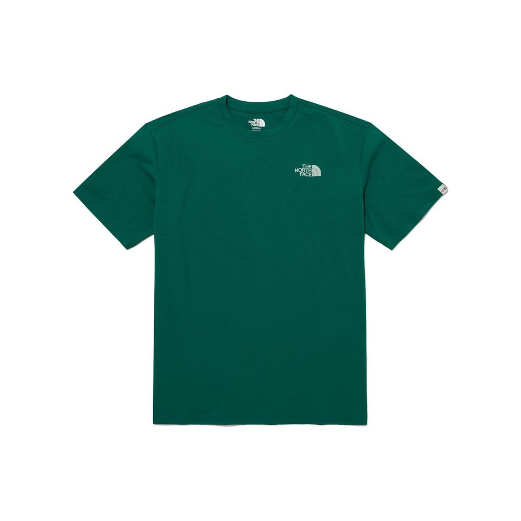 The North Face T-Shirts Men's Green Crew Neck Moderate Straight Fit NT7UP11N