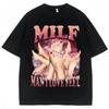2026 Milf Unisex I Love Feet Funny Meme TShirts Unisex Unisex Humor Fashion T Shirts Soft Cotton ONeck Casual T Shirt Streetwear