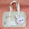Rabbit Charm Keychains Backpack Decoration Mini Plush Animal Pendant Car Keyring