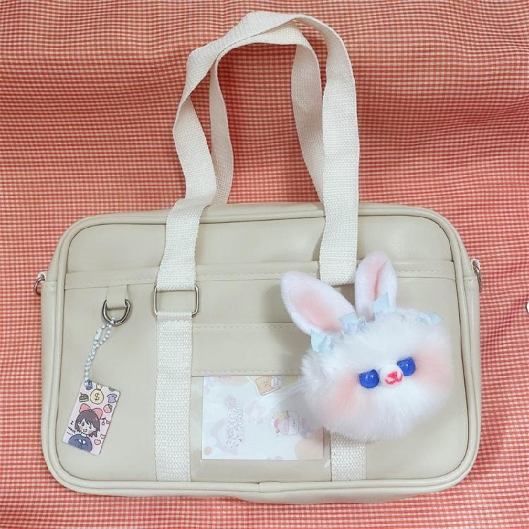Rabbit Charm Keychains Backpack Decoration Mini Plush Animal Pendant Car Keyring