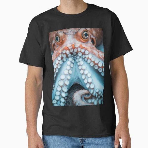 Portrait Of An Octopus Classic Tshirt Made In Usaaus Tshirt S2xl S