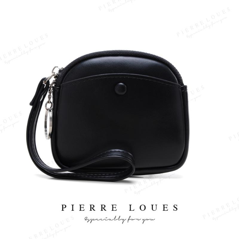 

New mini hanging change bag with keychain, simple and cute student large-capacity earphone bag чорний