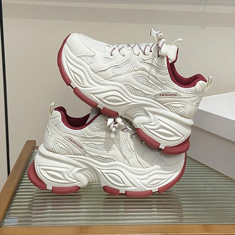 Korean version of the new dad shoes for women 2025 spring student sports running shoes casual shoes platform height increase FB9962
