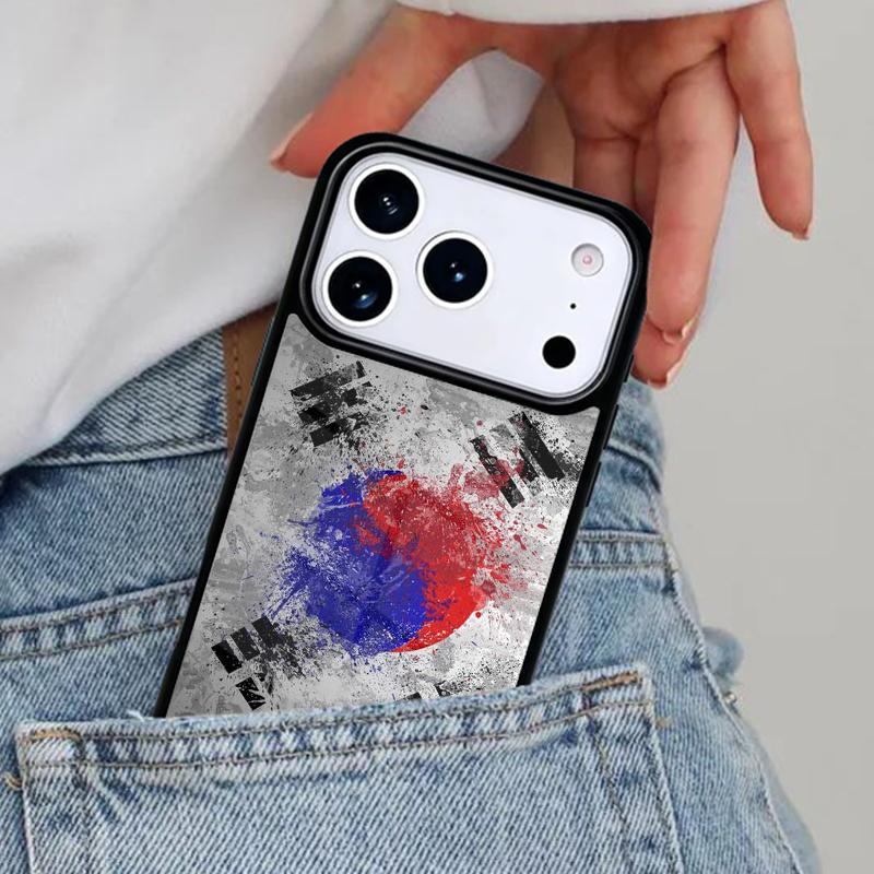 Funda de Teléfono Suave con Bandera de Corea del Sur para iPhone 17ProMax 12 13 14 15 16e 17 Pro Max Plus Cubierta de Aire