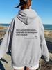 European Size Kangaroo Pocket 'You Are Enough' Hoodie - Autumn/Winter Long Sleeve Plus Velvet Sweatshirt