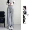 2024 Autumn Women's Off-White American-Style Wide-Leg Cuffed Joggers