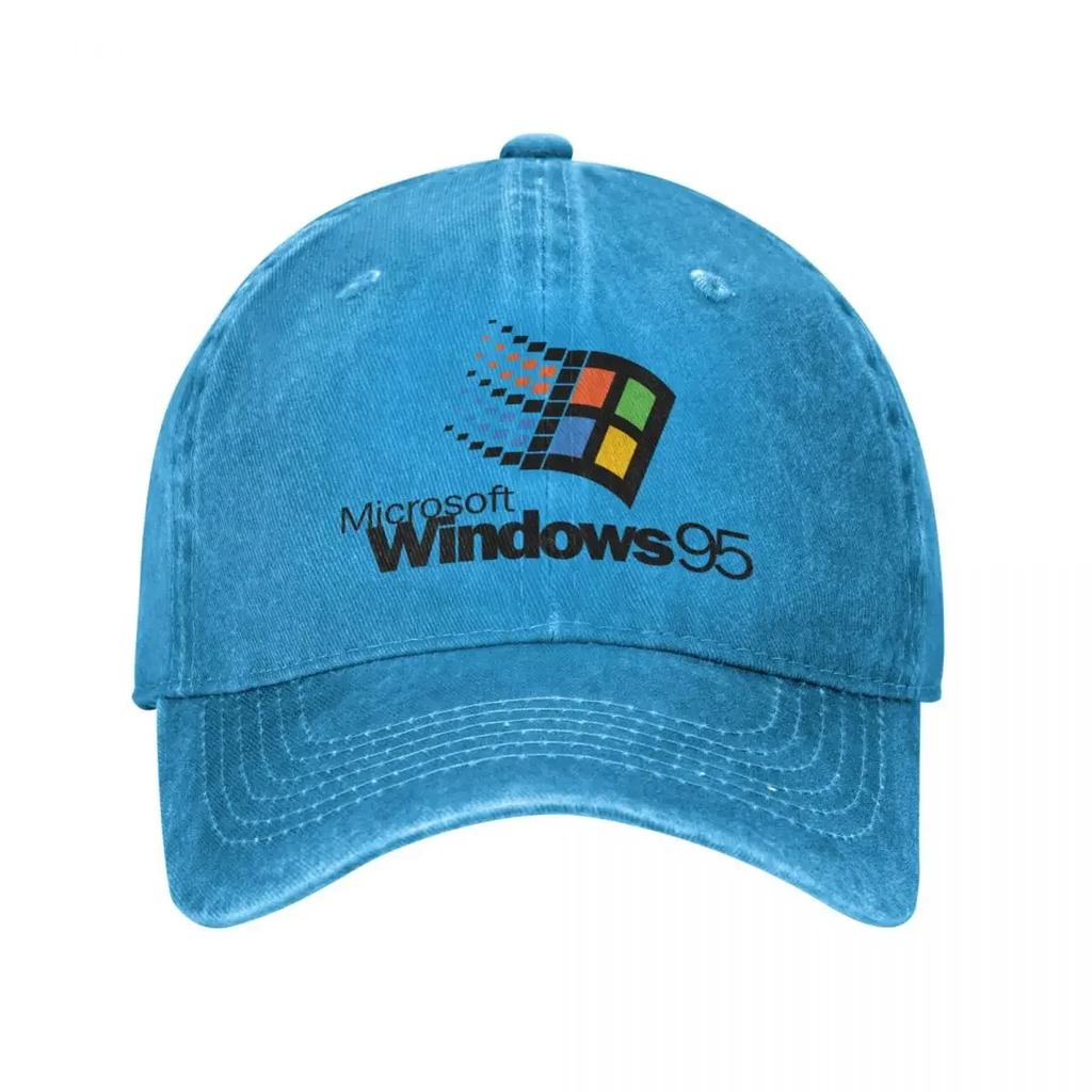 Windows 95 Baseball Cap Computer System Running Hippie Breathable Washed Hip Hop Hats Unisex-Teens Street Style Snapback Cap