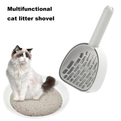 Cat Litter Scoop with Garbage Bag Storage Kitty Litter Shovel for All Cat Litter Large Capacity Staggered Holes Garbage Shovel for Efficient Cleaning