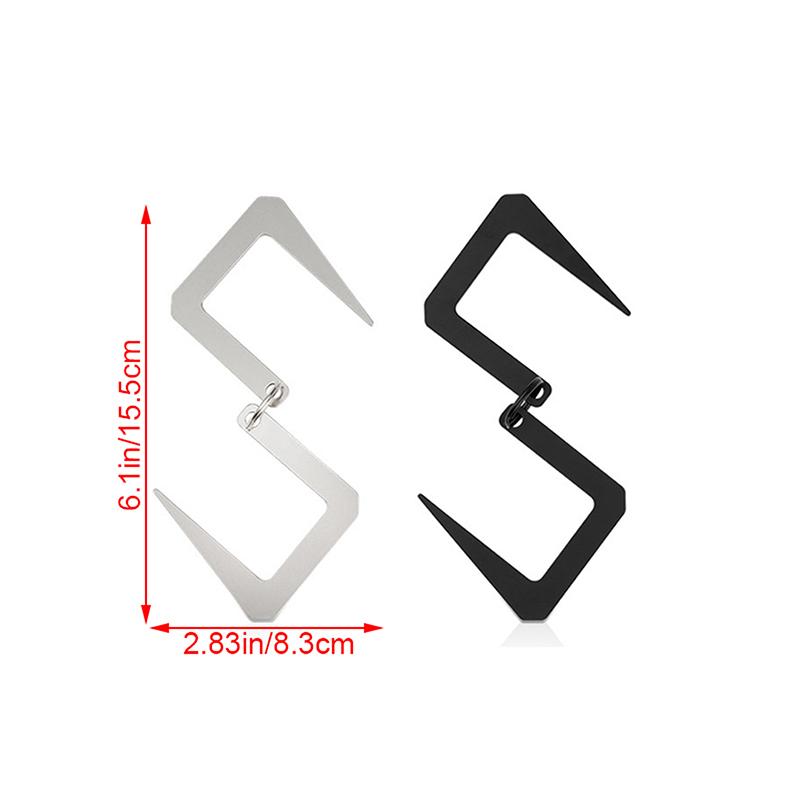 1pc Outdoor Storage Travel Camping Hiking Gardening Tools Item Organizer Flat S Hook Durable Hanging Hooks Hanger