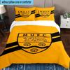 3pcs Football Crest Printed Bedding Set Duvet Cover Closure Includes 1 Duvet Cover & 2 Pillowcases Bedding Sets Home Decor Gifts