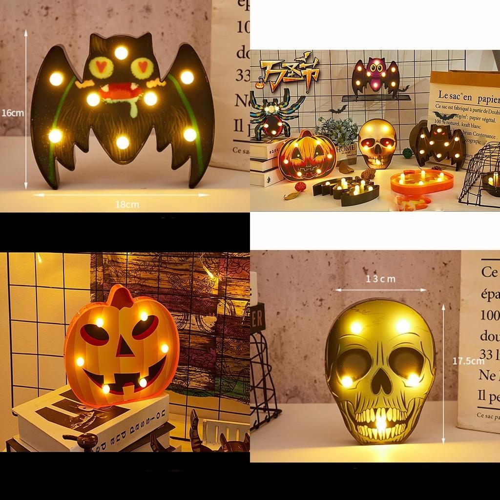 Festive Halloween Led Lights Lantern With Safe Low Voltage Bat Skull Pumpkin And Spider Patterns