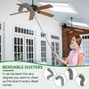 4/7pc/set Telescopic Dusting Brush,Bendable Head Duster,Crevice Spider Web Removal Brush,For Ceiling,Ceiling Fan,Telescopic Tool