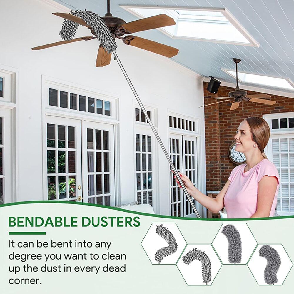 4/7pc/set Telescopic Dusting Brush,Bendable Head Duster,Crevice Spider Web Removal Brush,For Ceiling,Ceiling Fan,Telescopic Tool