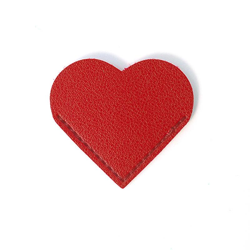 Creative ins style minimalist leather love bookmark pu portable heart-shaped book page clip bookmark student Home decorations