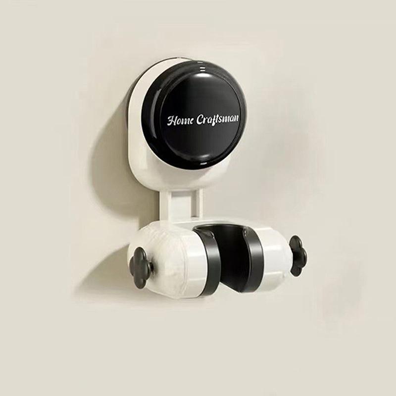 

1 шт. держатель для душевой лейки с рисунком на присоске, регулируемый держатель для душевой лейки, подходит для семьи и детей чёрный