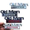 Old Man Edition Metal Emblem Badge Sticker Decal Universal Vehicle, SUV, Motorcycle for Car Truck Fits Fender or Rear Tailgate
