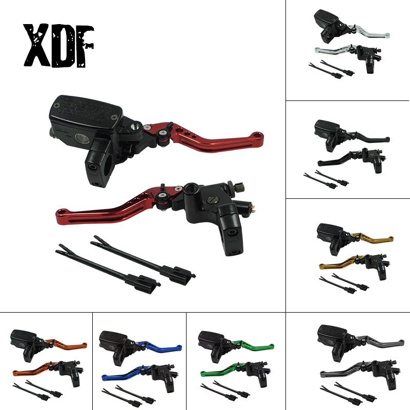 1" 25mm Universal Motorcycle Brake Clutch Master Cylinder Hydraulic Pump with Adjustable Levers For Honda SHADOW Yamaha Suzuki