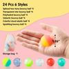 JOYFY 24 PCS Multistyle Bouncy Balls 6 Styles 32mm Assorted Bouncy Balls Bulk for Kids Party Favors Chirstmas Birthdays Gifts