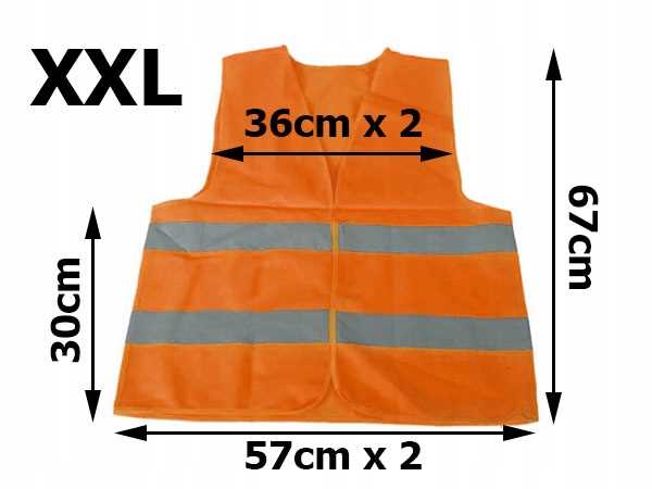 Kamizelka Odblaskowa Pomarańczowa Xxl
