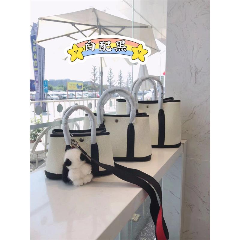 New Bag European and American Popular Women's Bag Garden Bag Canvas Shoulder Strap Portable Shoulder Messenger Bag Cowhide Bag