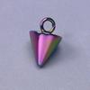 10pcs/Lot Rainbow Cone Pendants For Jewelry Making Supplies Metal Punk Accessories DIY Earrings Keychain Stainless Steel Charms