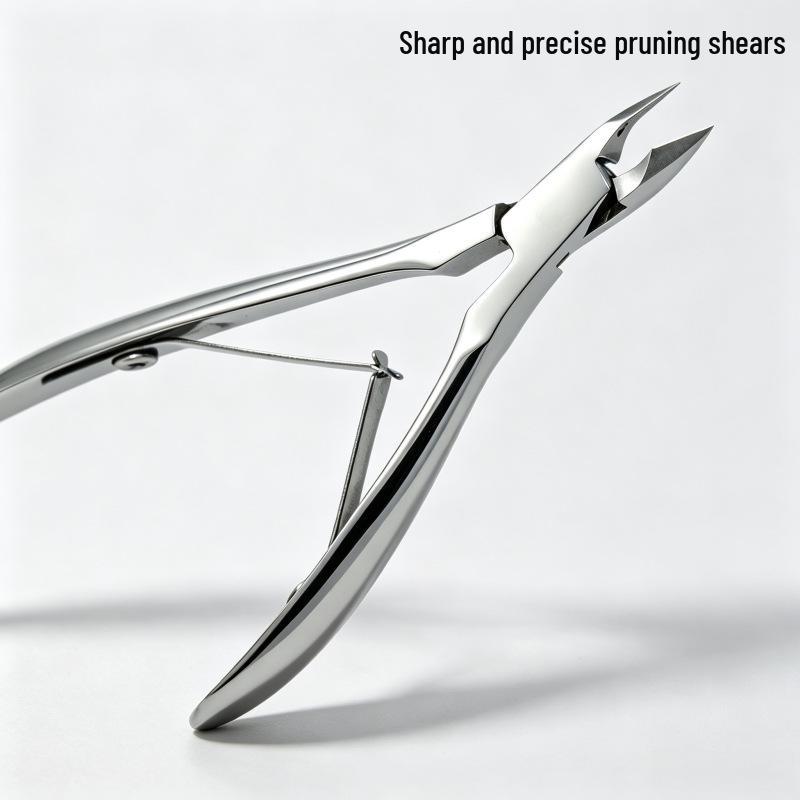 Premium Russian-Style Stainless Steel Cuticle Nippers with Double Spring and Pointed Tip for Precision Hangnail and Dead Skin Removal