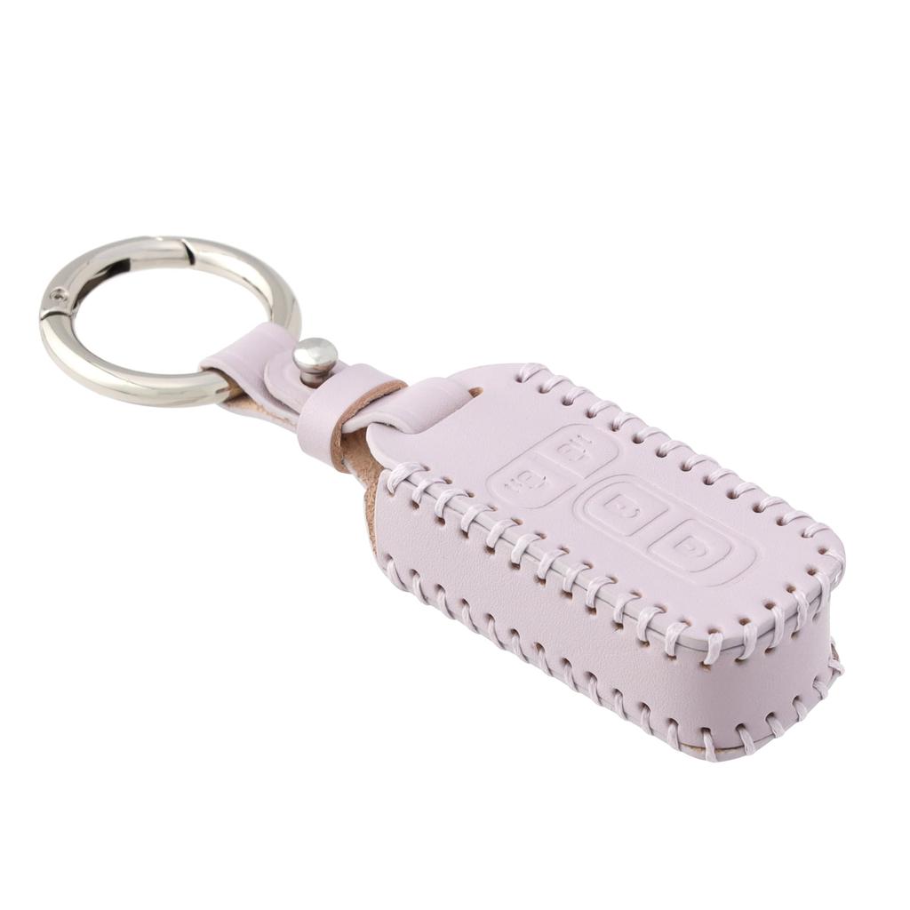 [LiLiE] N-BOX Custom JF1 JF2 JF3 JF4 Doppelseitige Elektrische Schiebetür HONDA Honda NBOX Echtleder Smart Key Hülle, lila