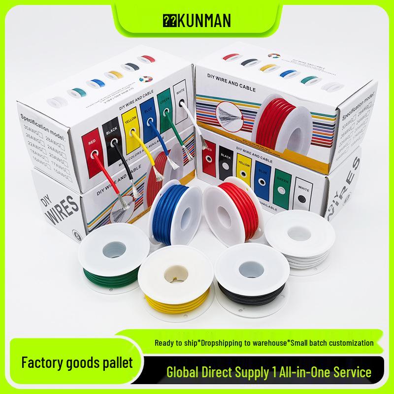 6-Roll PVC Tinned Copper Wire 30-16AWG for Automated Equipment & Electronics