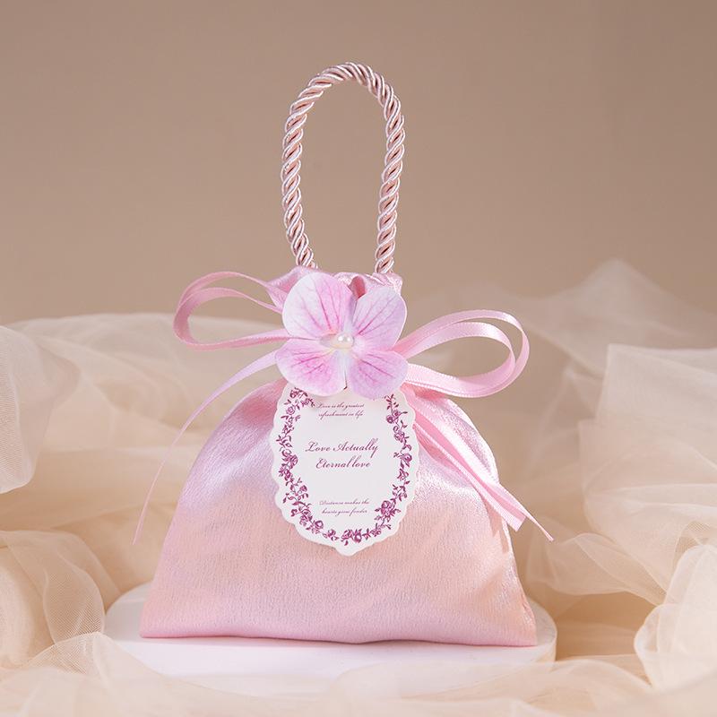 Elegant Satin Wedding Candy Gift Bags