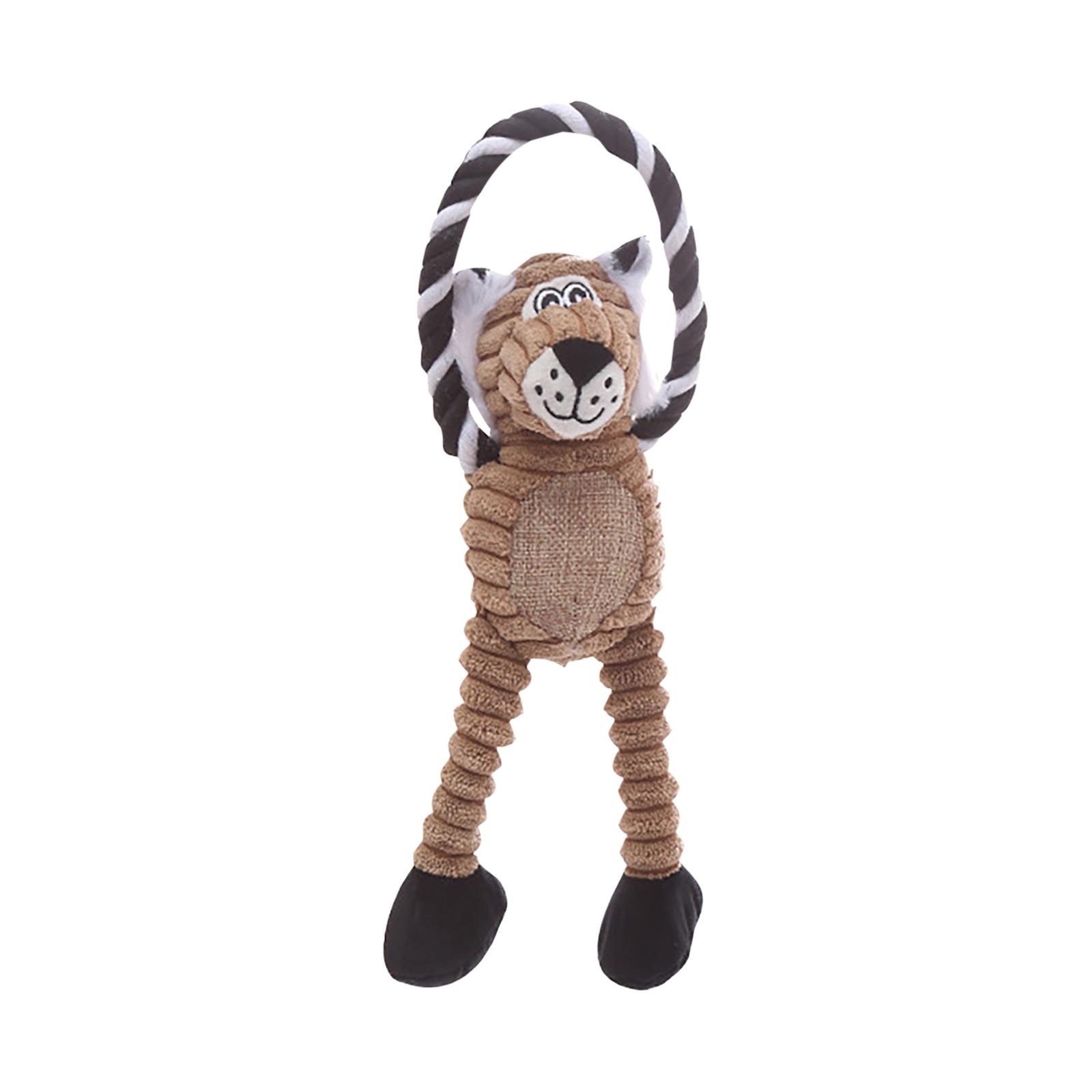 

Toys For Puppies, Toy Dog Chew Toy For Teething Chewing , No Stuffing Plush Animal Dog Toy For Small Medium Large Dog One Size коричневый