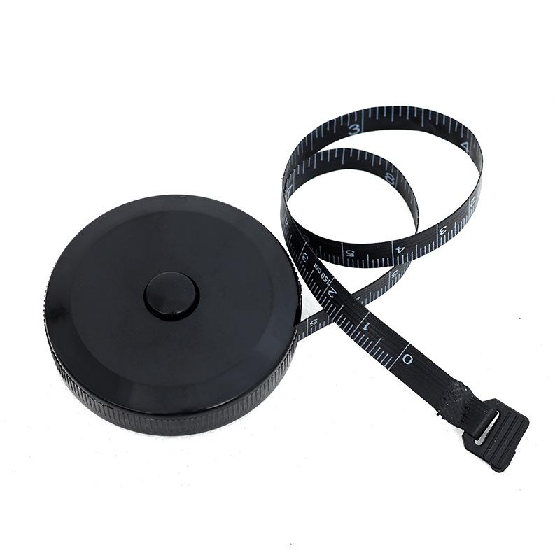

1.5 Meter Black Small Tape Measure with Three Waists Hip Circumference Chest Circumference Automatic Retractable Tape Measure 1.5M