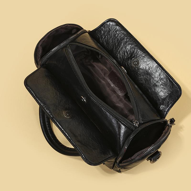 Handbag - Women's Bag - Large Capacity - Boston Pillow Bag - Retro Casual Crossbody Bag