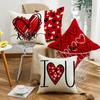 Autumn and Winter New Valentine's Day Love Pillow Sofa Cushion Linen Material Printed Letters Couple Home Pillow