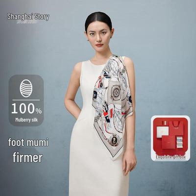 Shanghai Story Mulberry Silk Square Scarf