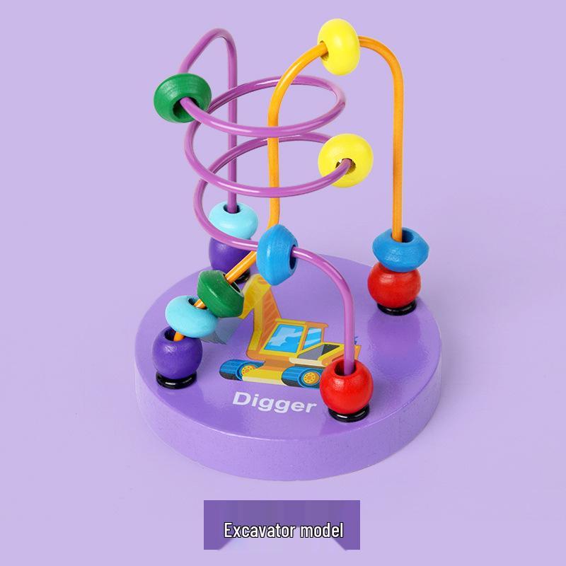 Animal Cartoon Wooden Bead Maze - Educational Toy for Kindergarten Children