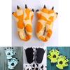 Cozy Dinosaur Cosplay Costume Slippers With Soft Plush Paw Shoes For Winter Warmth