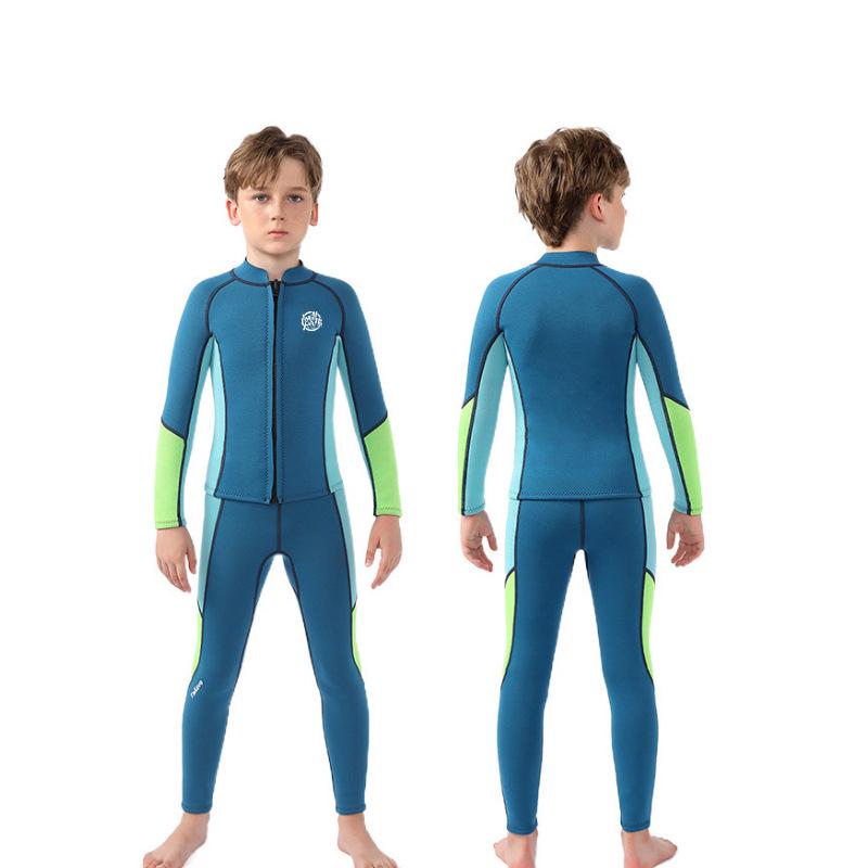 

Unisex 2.5mm Wetsuit: Sun Protection, Warmth, Full Body for Snorkeling, Surfing, Jellyfish Protection - Long Sleeve & Pants Size 16